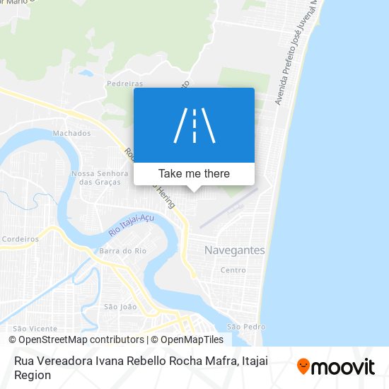Mapa Rua Vereadora Ivana Rebello Rocha Mafra