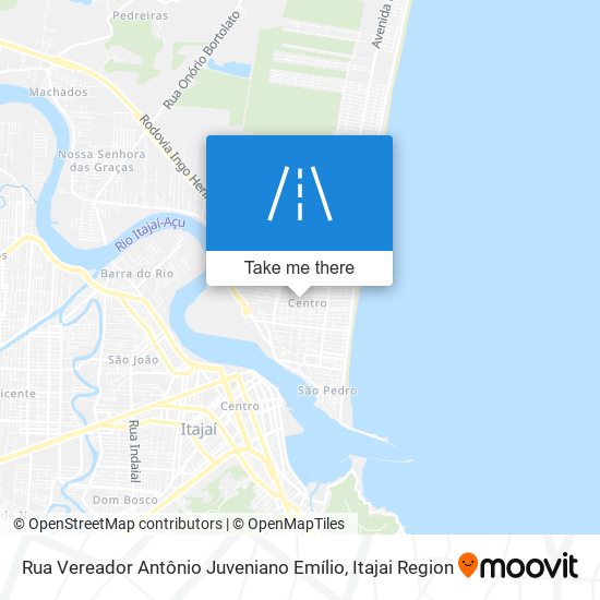 Mapa Rua Vereador Antônio Juveniano Emílio