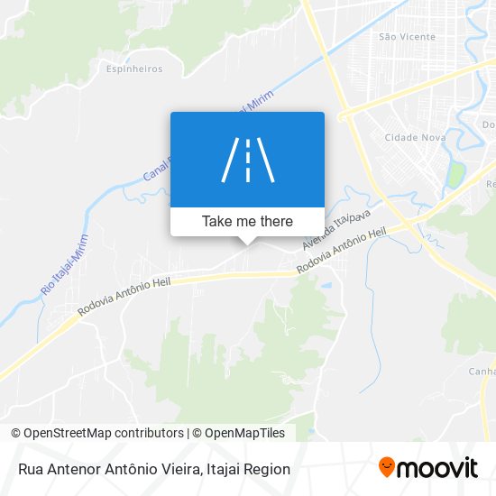 Mapa Rua Antenor Antônio Vieira