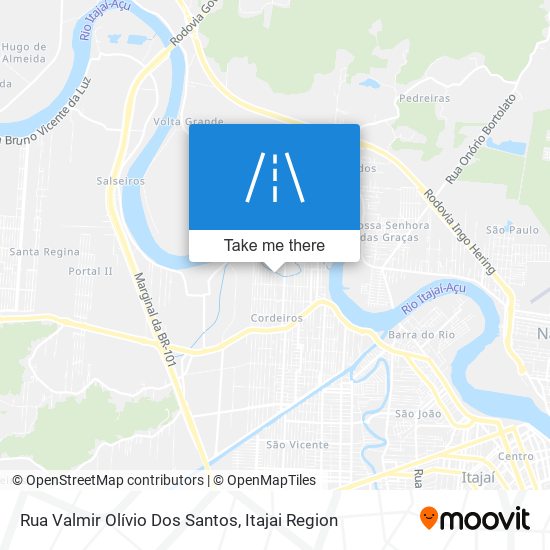 Mapa Rua Valmir Olívio Dos Santos