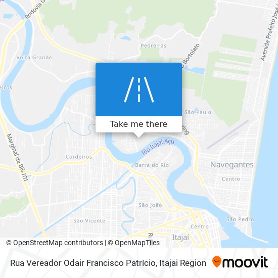 Mapa Rua Vereador Odair Francisco Patrício