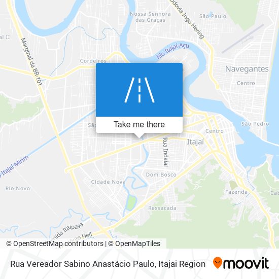 Mapa Rua Vereador Sabino Anastácio Paulo