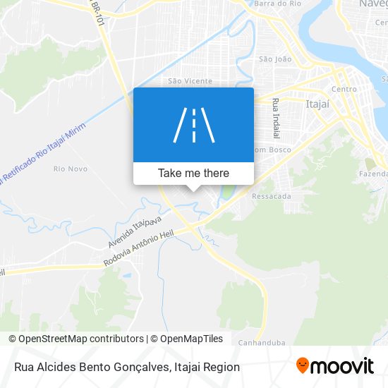 Mapa Rua Alcides Bento Gonçalves