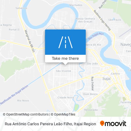 Mapa Rua Antônio Carlos Pereira Leão Filho