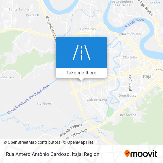 Mapa Rua Antero Antônio Cardoso