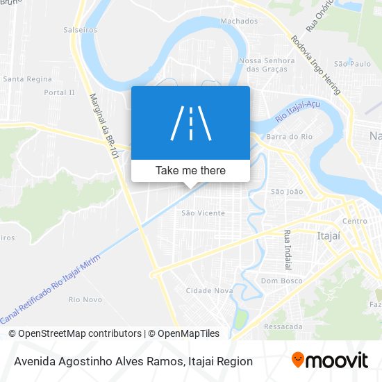 Mapa Avenida Agostinho Alves Ramos