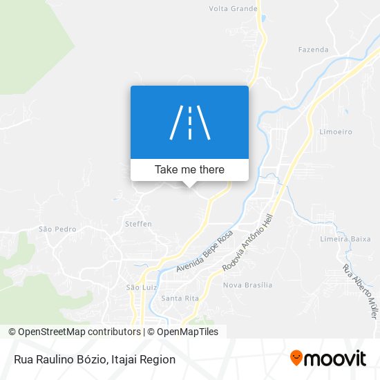 Mapa Rua Raulino Bózio