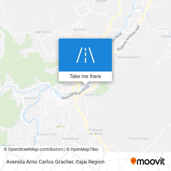 Mapa Avenida Arno Carlos Gracher