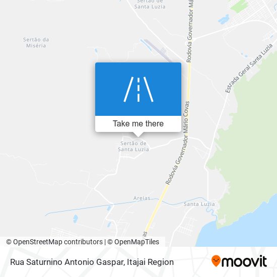 Mapa Rua Saturnino Antonio Gaspar