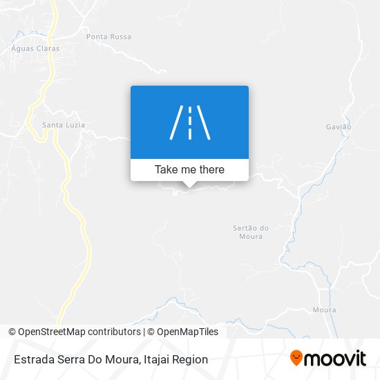 Mapa Estrada Serra Do Moura