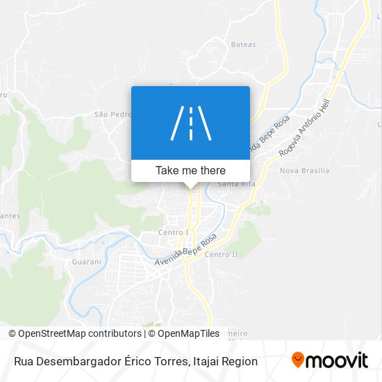 Mapa Rua Desembargador Érico Torres