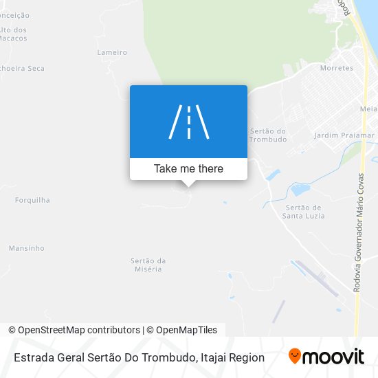 Estrada Geral Sertão Do Trombudo map