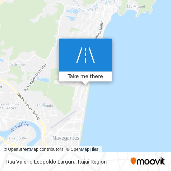 Mapa Rua Valério Leopoldo Largura