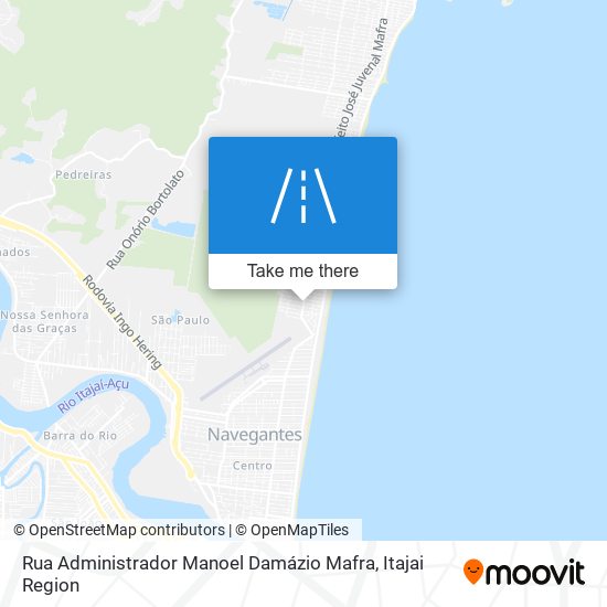 Mapa Rua Administrador Manoel Damázio Mafra