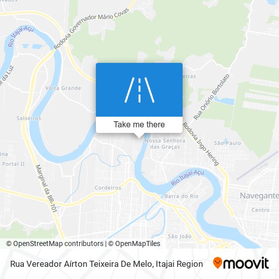 Mapa Rua Vereador Aírton Teixeira De Melo