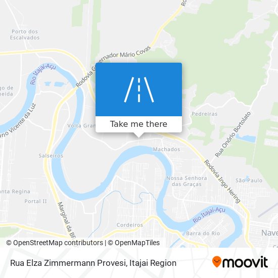 Mapa Rua Elza Zimmermann Provesi