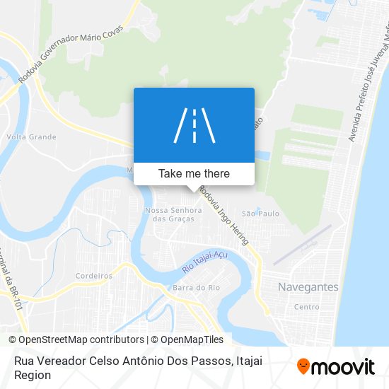 Mapa Rua Vereador Celso Antônio Dos Passos