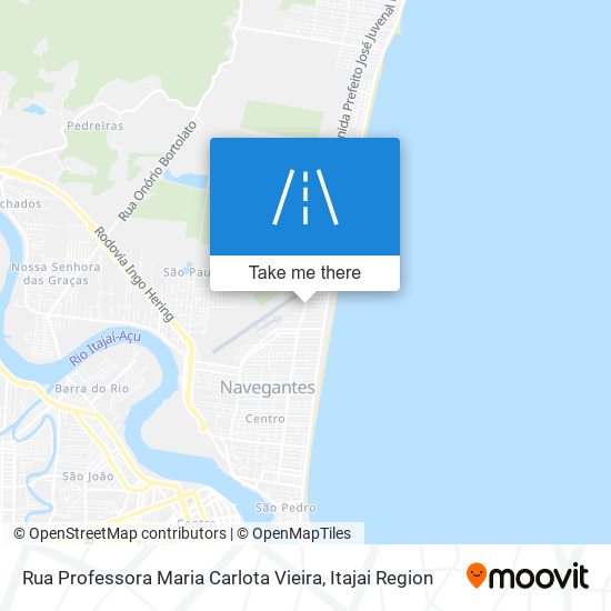 Mapa Rua Professora Maria Carlota Vieira