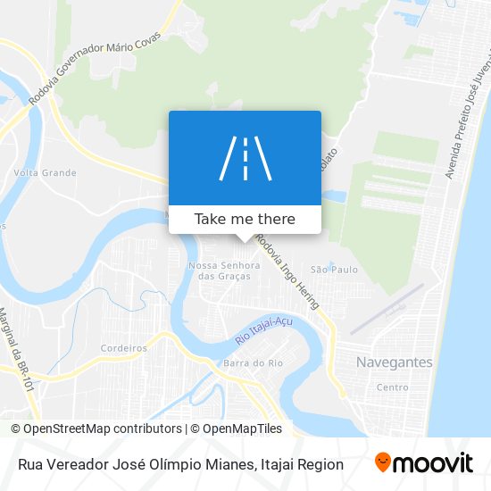 Mapa Rua Vereador José Olímpio Mianes