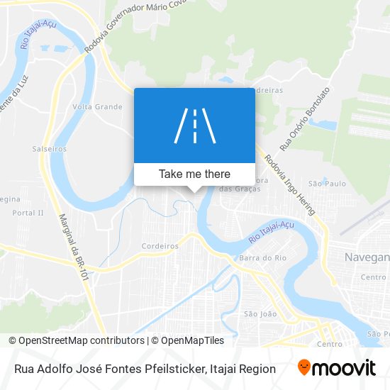 Mapa Rua Adolfo José Fontes Pfeilsticker