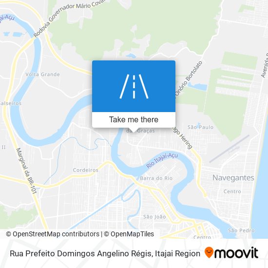 Mapa Rua Prefeito Domingos Angelino Régis