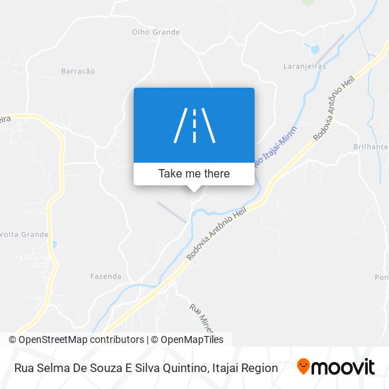 Mapa Rua Selma De Souza E Silva Quintino