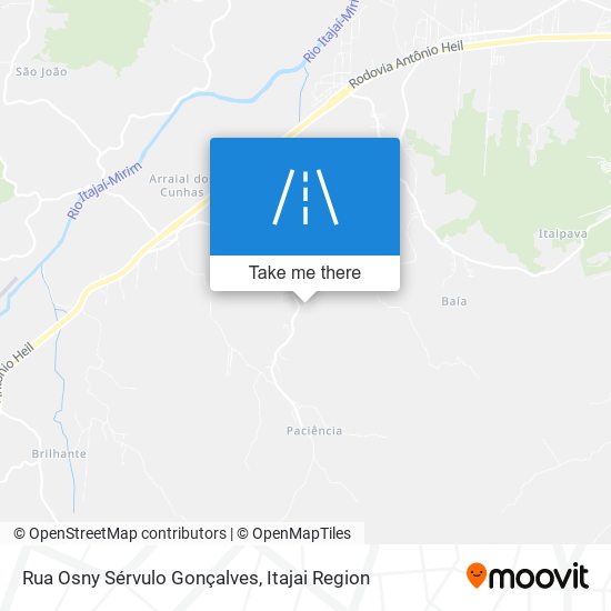 Mapa Rua Osny Sérvulo Gonçalves