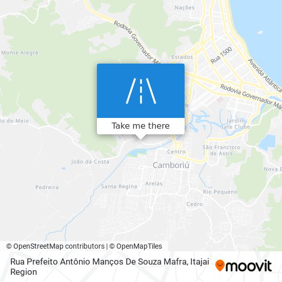 Mapa Rua Prefeito Antônio Manços De Souza Mafra