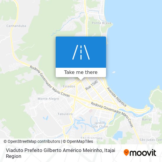 Mapa Viaduto Prefeito Gilberto Américo Meirinho