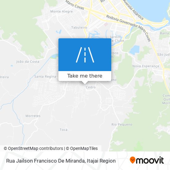 Mapa Rua Jailson Francisco De Miranda