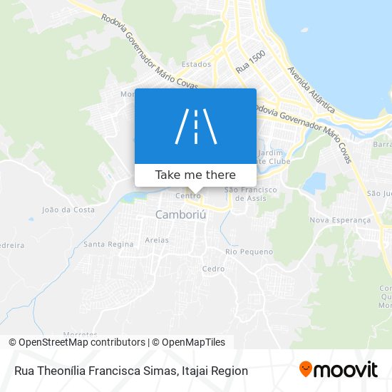 Mapa Rua Theonília Francisca Simas