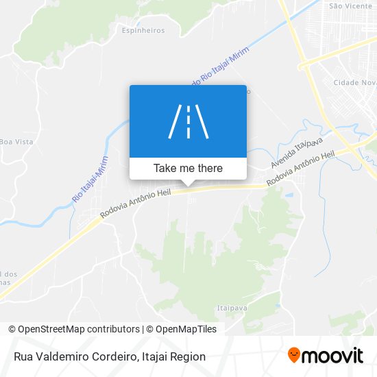 Mapa Rua Valdemiro Cordeiro