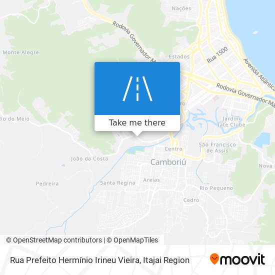 Mapa Rua Prefeito Hermínio Irineu Vieira