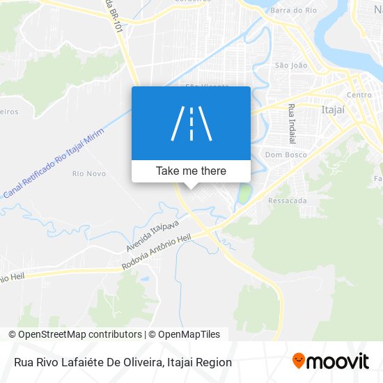 Mapa Rua Rivo Lafaiéte De Oliveira