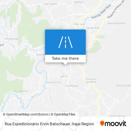 Mapa Rua Expedicionário Ervin Batschauer