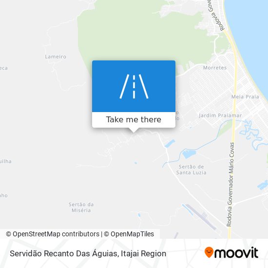 Servidão Recanto Das Águias map