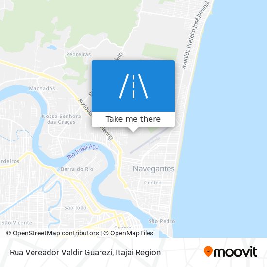 Mapa Rua Vereador Valdir Guarezi