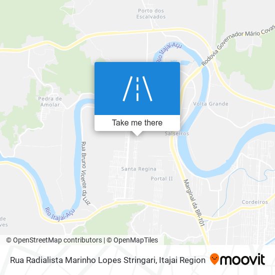 Mapa Rua Radialista Marinho Lopes Stringari