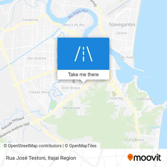 Rua José Testoni map