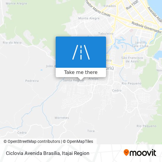 Ciclovia Avenida Brasília map