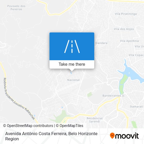 Avenida Antônio Costa Ferreira map
