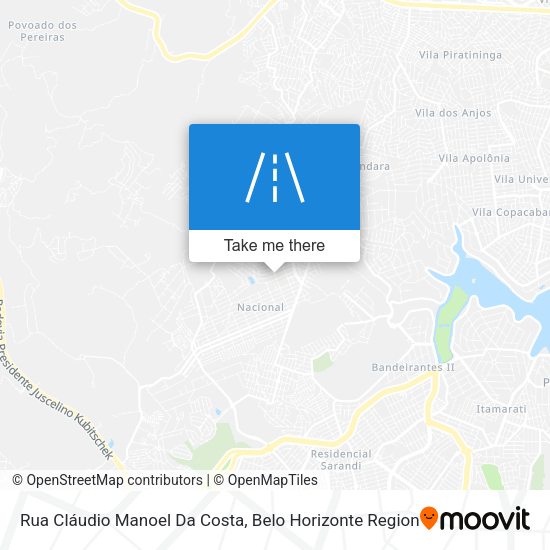 Rua Cláudio Manoel Da Costa map