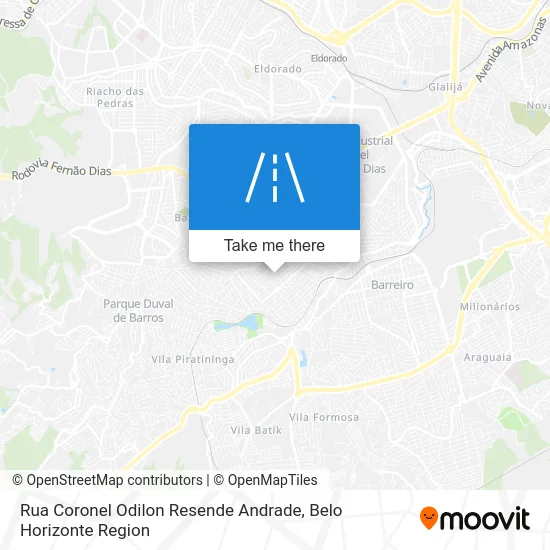 Rua Coronel Odilon Resende Andrade map