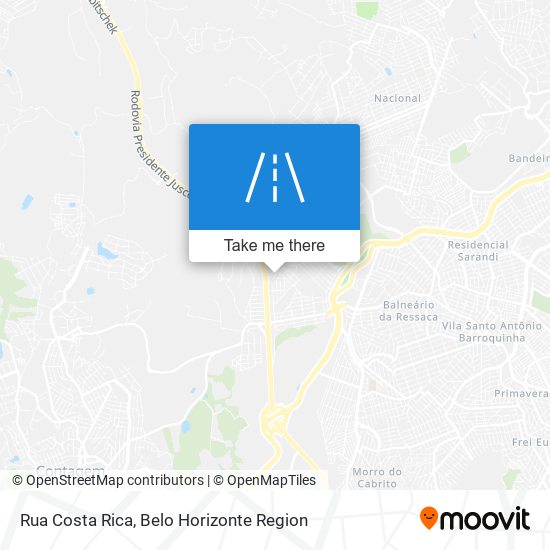 Mapa Rua Costa Rica