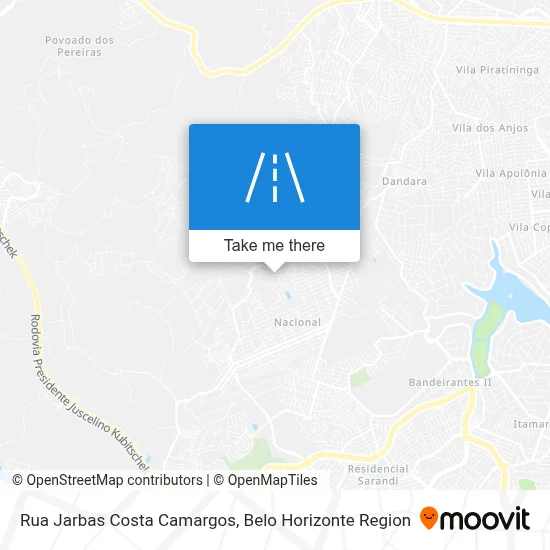Rua Jarbas Costa Camargos map