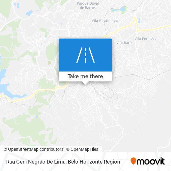 Mapa Rua Geni Negrão De Lima