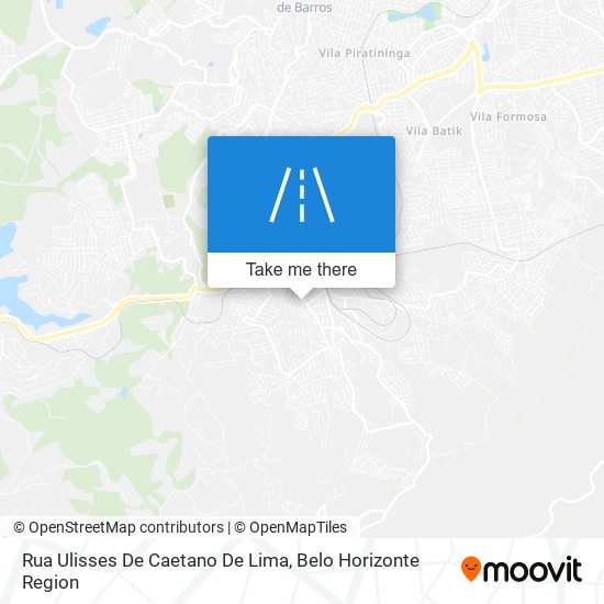 Mapa Rua Ulisses De Caetano De Lima
