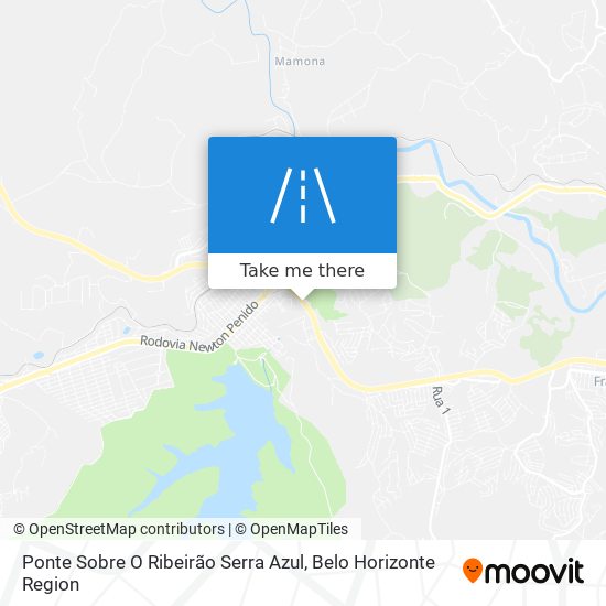 Mapa Ponte Sobre O Ribeirão Serra Azul