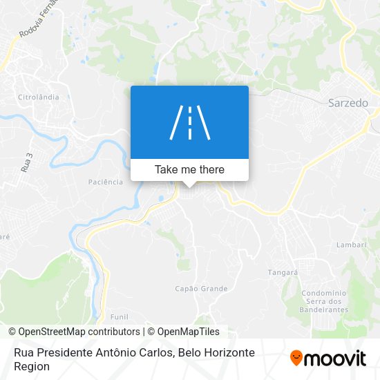 Rua Presidente Antônio Carlos map