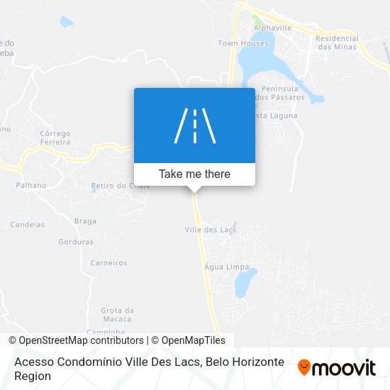 Acesso Condomínio Ville Des Lacs map